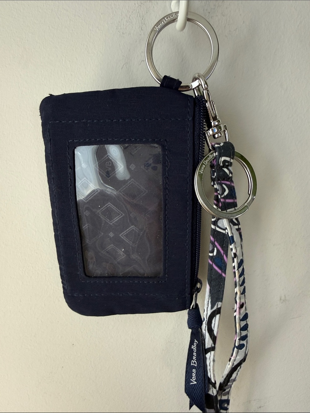 Vera Bradley Mod Paisley Zip ID Case Wallet & Lanyard Set Retired Print